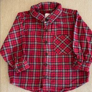 Baby Gap red flannel shirt. Size 24-30 months.